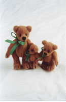 World of Miniature Bears By Theresa Yang 2.5" Vintage Fabric  #306V 