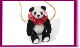 World of Miniature Bears 4" Mohair Panda Bear Mu-lan #872B Collectible Bear 