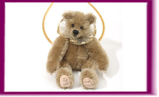 World of Miniature Bears 1.25" Plush Bear Purple  #181 Collectible Bear 