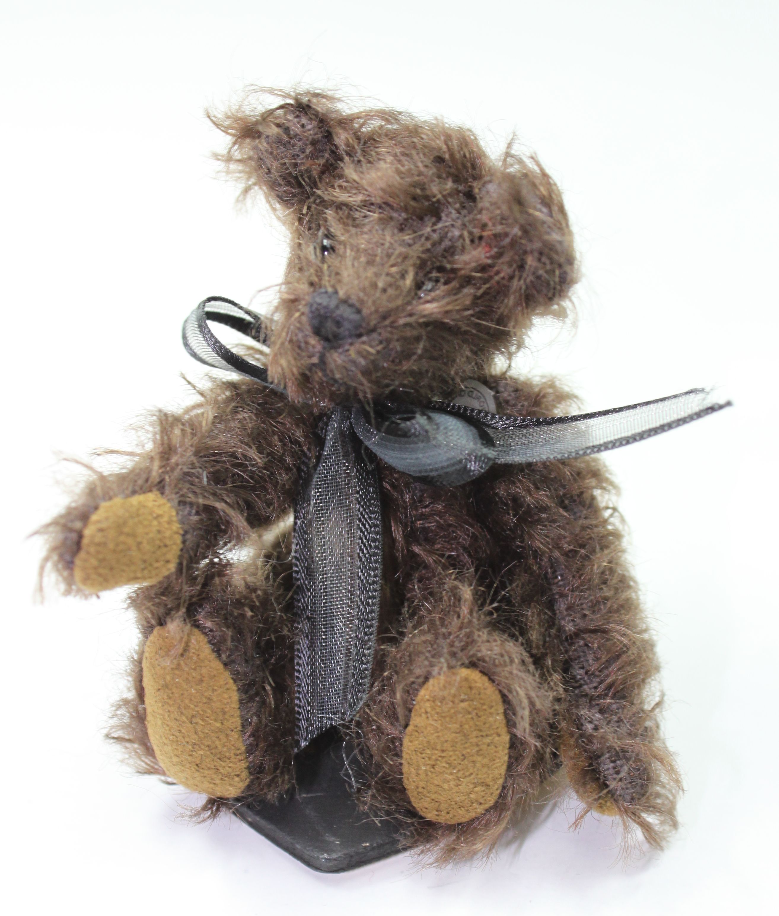 World of Miniature Bears 3" Cotton Fabric Pin Bear #490-13 Collectible Bear 